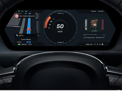 Car Dashboard UI Concept automotive design transportation ui ux uidesign