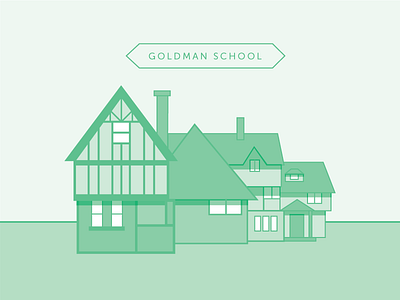 The Goldman School of Public Policy @ Berkeley berkeley cal goldman goldman school of public policy green illustration monochromatic monochrome public policy uc berkeley