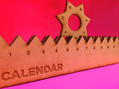 Modular Calendar 2015 calendar dates laser cut new year wood