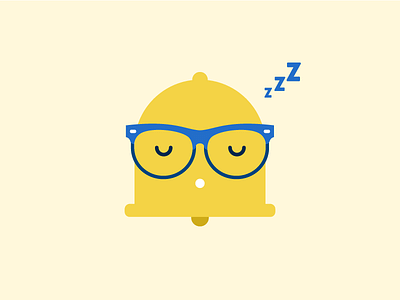 Sleeping bell bell glasses illustration sleeping