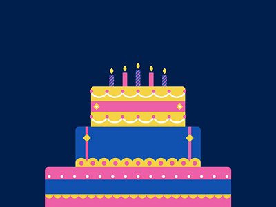 Cake 🎂 birthday cake candles color illustration