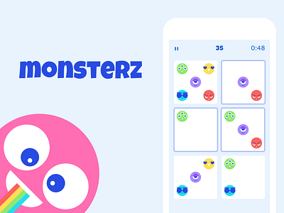 Monsterz 😈 app game illustration ios match monster monsters monsterz proset set