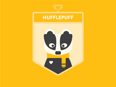Hogwarts: House Hufflepuff badge badger crest harry potter hogwarts hufflepuff illustration
