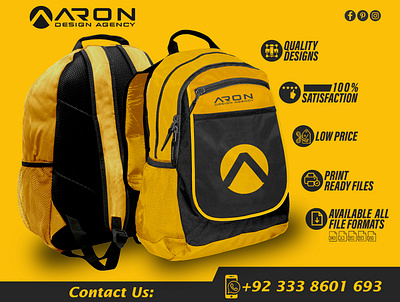 Yellow Backpack Design 3d backpack bag design game graphic design illustration logo production file sketch soccer sportswear tech pack uk usa