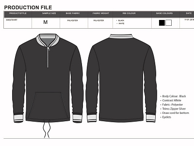 Sweatshirt-1 illustration production file shirt sketch t shirt tech pack