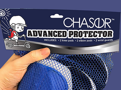 Advanced Protector Packaging box design brand die cut file label mockup packaging