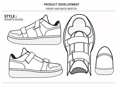 Shoes Drawing illustration production file shirt shoes sketch t shirt tech pack