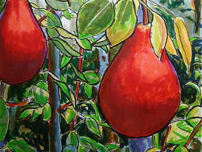 Ripe Red Pears