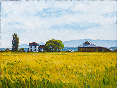 Smith Farm, 14" x 11" oil on canvas