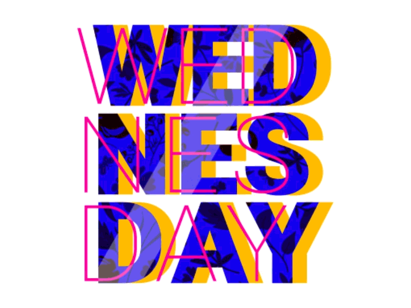 Happy Wednesday 😃 😃 😃 2d animation aftereffects animated animated gif animation illustration motion art motion design typogaphy