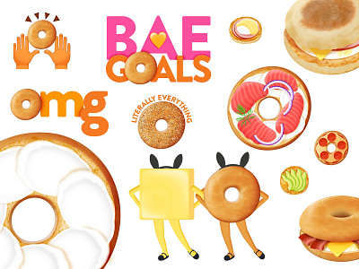 Bagel Emoji Illustrations design emoji set illustration