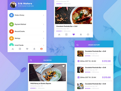 Food UI Concept app app concept branding designer food