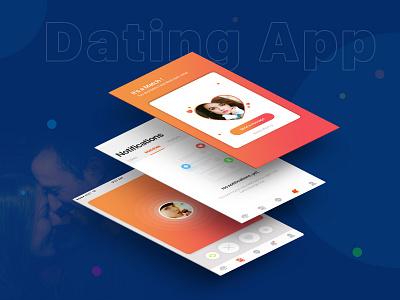 Dating App app branding color designer events filter illustration logo typography ui