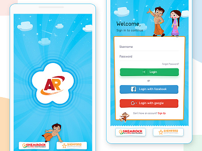 Children Book App app concept branding color designer icon ui vector