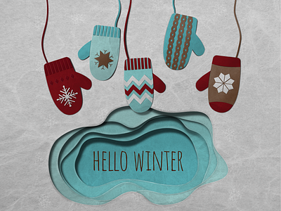 Holiday Paper Cut Series - Mittens