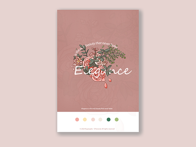 Plant/floral Illustration Postcard Practise #2 design illustration postcard design