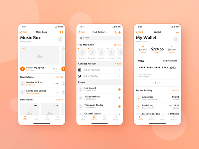 Makeapp Wireframe Kit (Free Demo) contact kit mobile music prototyping templates ui wallet wireframes