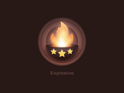 UpLabs - Explosive Badge achievement badge explosive fire goal icon progress stars