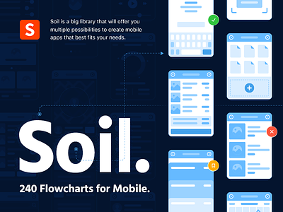 Soil Mobile Flowcharts app digital goods flowchart illustrator mobile prototyping sketch template ui xd