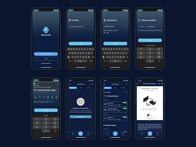 FAX.PLUS - iOS app fax solution app apple ios messenger mobile prototype ui ux