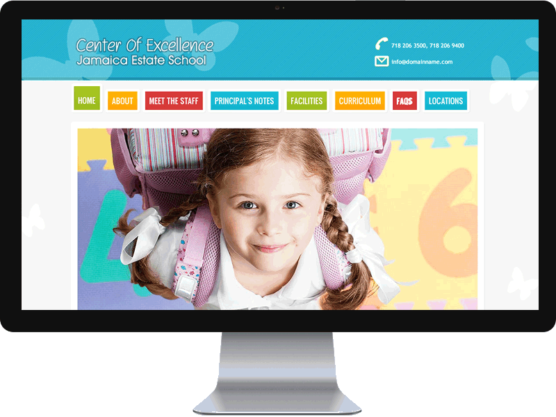 Center Of Excellence School school website school website design user interface website website design