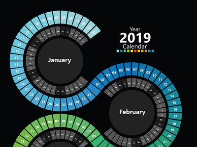 Spectrum Calendar calendar calendar 2019 calendar design print print calendar spectrum calendar