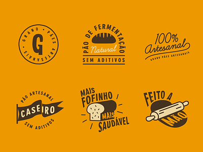 Grano - Stamps bakery bread craft logo stamps