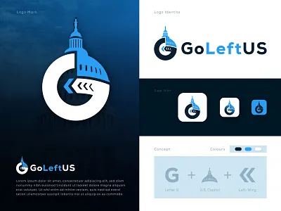 Go Left US left wing political organization logo agency website branding design dribbble graphic design icon illustration illustrator left wing logo logo minimal political design political logo typography vector web website