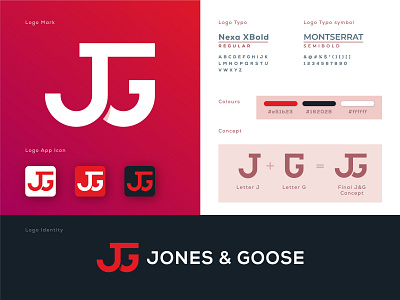 Jones and Goose Web Development Firm Final logo agency website app branding design dribbble flat graphic design icon illustration illustrator logo minimal modern logo new design typography ui vector web website