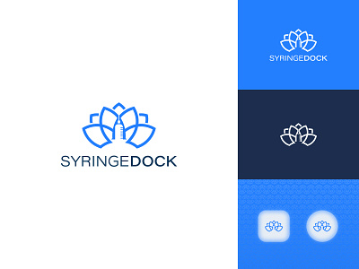 Syringedock logo and Branding design for the medical spas