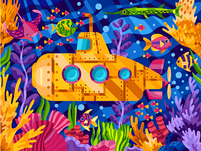 Bright submarine