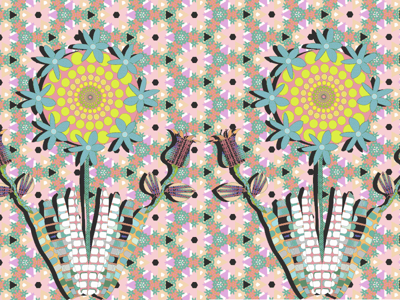 Hypnotized Flower flower garden gif hypnotize illustration surface pattern