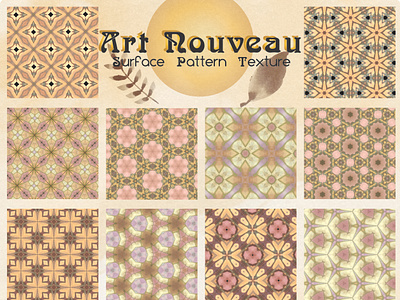 Art Nouveau Surface Pattern Texture