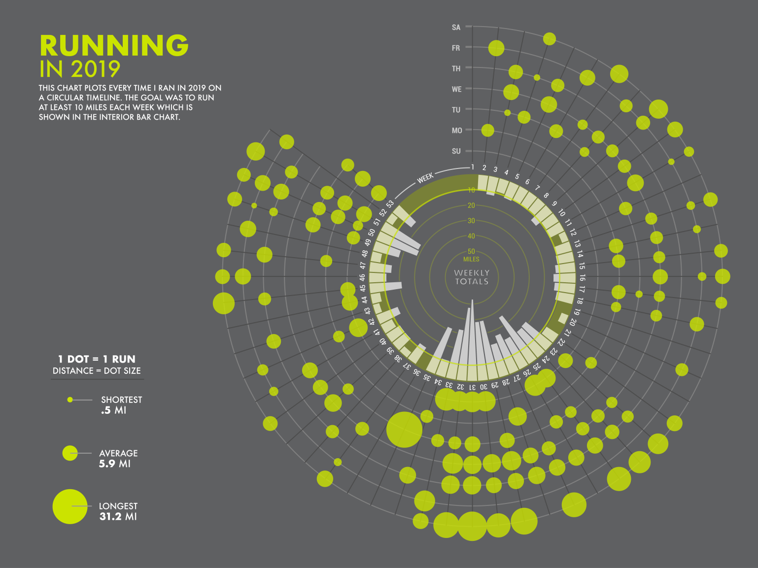 2019 Running Data Visualization by Brian Devine on Dribbble