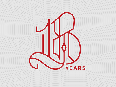 18 Years Anniversary Lettering 18 anniversary lettering numbers typogaphy vibrate vibrations