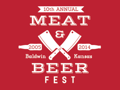Meat Beer Fest logo anniversary beer coozie crest festival meat