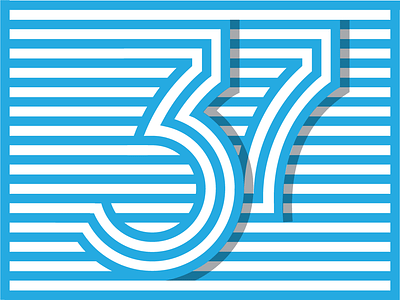 Dribbble 37 Illustration Alt 37 lettering numbers stripes typography