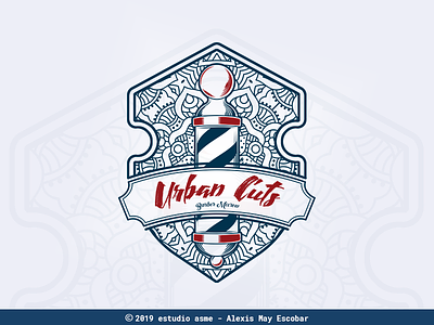 Logo urban cuts branding estudio asme graphic designer illustration logo mark typography vector