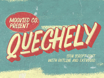 Quechely Sign Retro Free Font download download free font font free script typography