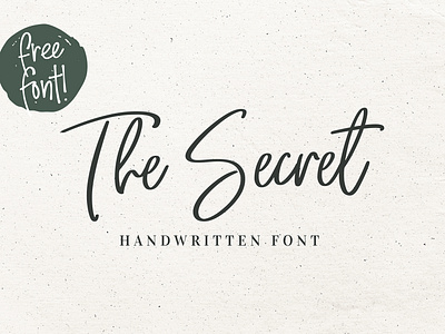 The Secret Free Handwritten Font design download download free font font free handwritten handwritten font