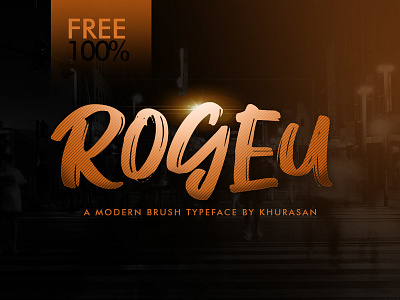 Rogeu Free Font brush font download download free font typography