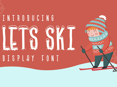 Lets Ski Free Font design download download free font font free illustration typography