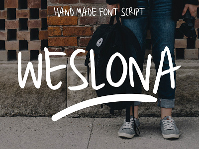 Weslona Free Font design download download free font font free handwritten handwritten font script typography