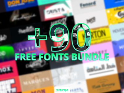 90 Free Fonts Bundle download font font bundle font collection font design free