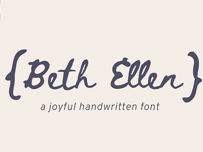Beth Ellen Free Font