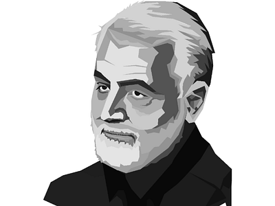 Qassem Soleimani bw hero man solider