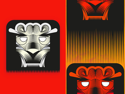 Lion illustration african grunge illustration lines lion lion head