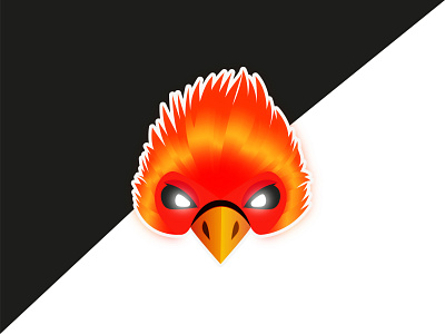 Fire bird bird chicken esport fire bird gaming gradient illustration logo sticker
