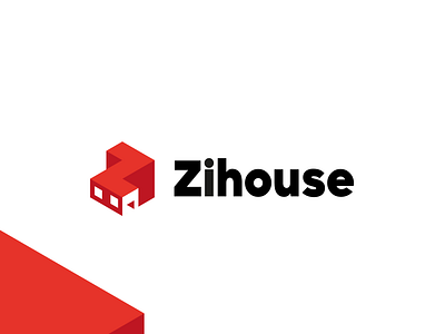 Zihouse "LogoDesign" branding graphic design home house logo logodesign red z