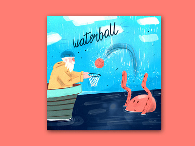 Waterball 2d bitmap cartoon character character design comic flat illustration illustrations procreate
